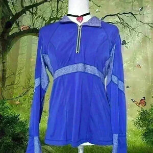 Lululemon Run: Distance Pigment Blue Pullover